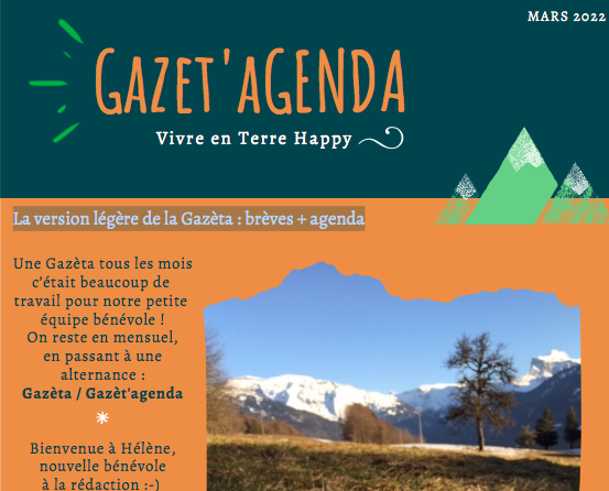 Gazèt’agenda [Mars 2022]