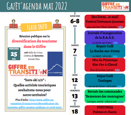 Gazèt’agenda [Mai 2022]