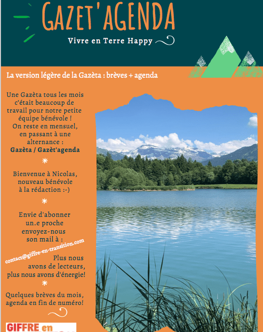Gazèt’agenda [Juillet-Août 2022]